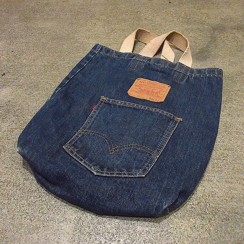 ビンテージ60's70's○Levi's 501 BIG Eデニムトートバッグ○210614f