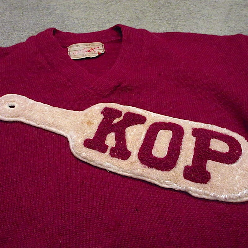 ビンテージ50's○LASLEY KNITTING Vネックレタードセーター○211219r3