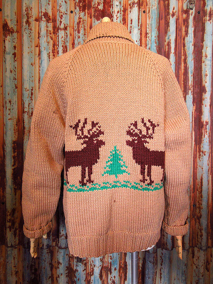 ビンテージ60's○トナカイショールカラーカウチンセーター○231020k5-m