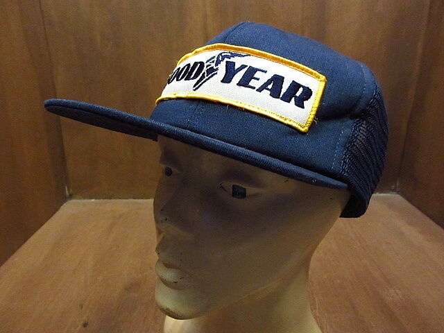 ビンテージ70's○Swingster GOOD YEARスナップバックキャップ紺○21030