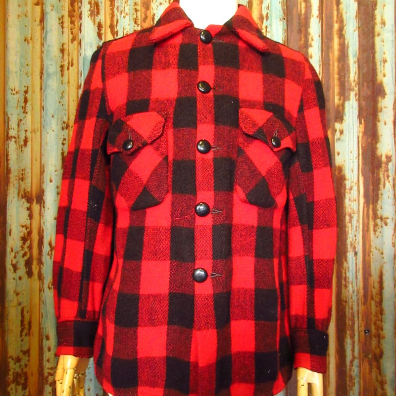 ビンテージ50's○MONARCHバッファローチェックウールシャツジャケット