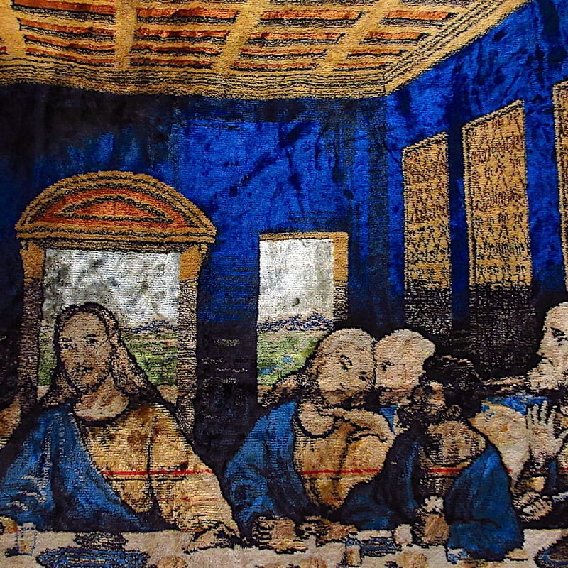 BPQE アート ラグ タペストリー 古着 最後の晩餐 キリスト 絵画 芸術