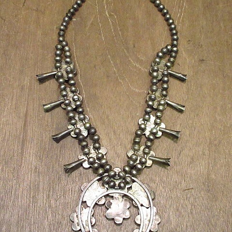 ビンテージ○ナバホスカッシュブロッサムナジャネックレス○200716n1