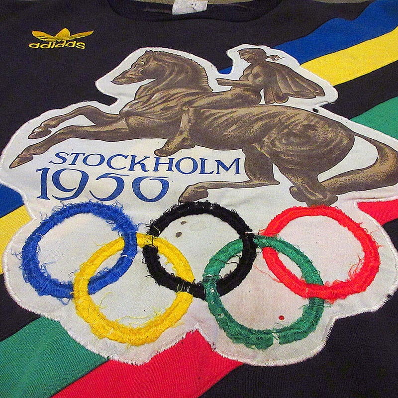 ビンテージ90's○adidas 1952 HELSINN & STOCKHOLM 1956オ