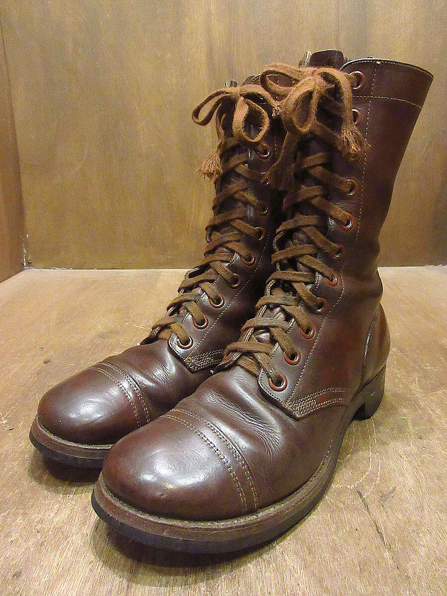 ビンテージ50's○U.S.ARMYジャンプブーツ茶size 8 1/2 D○221011i2