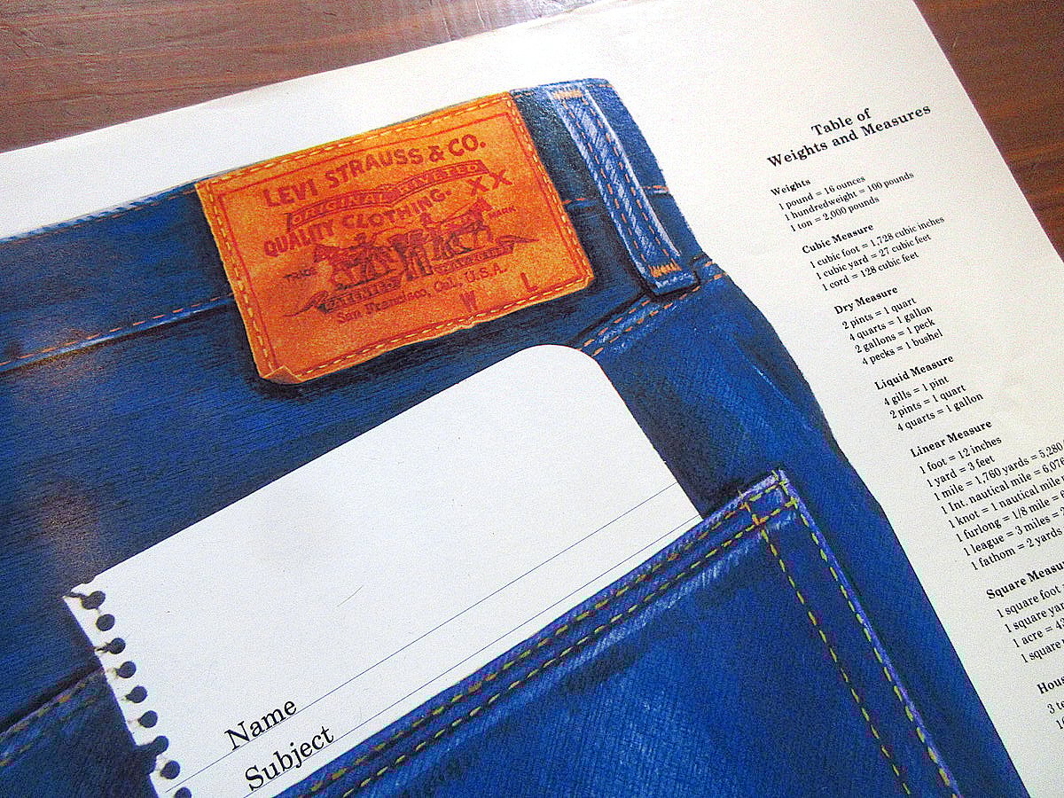 ビンテージ70's○Levi's BIG E 501アドバタイジングポスターB○240923k