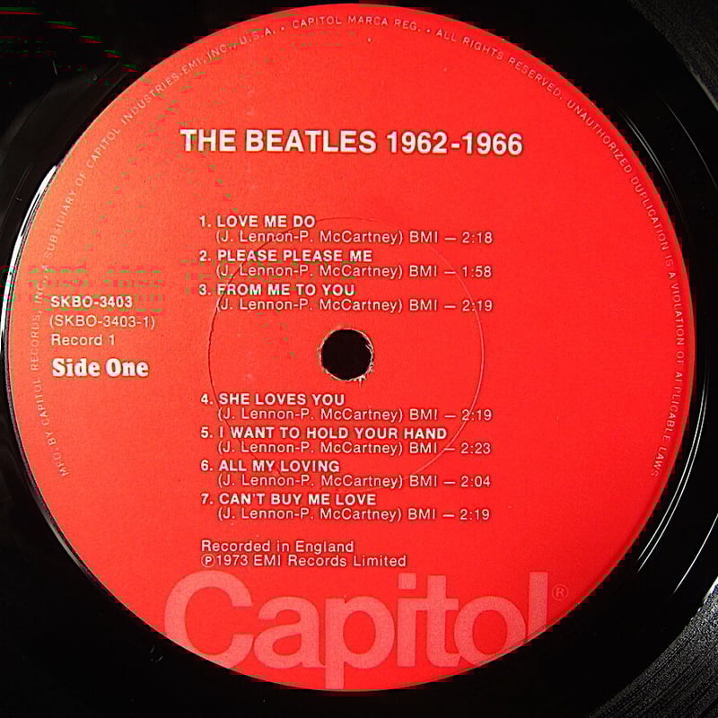 THE BEATLES 1962-1966 2枚組Capitol Records SKBO-3