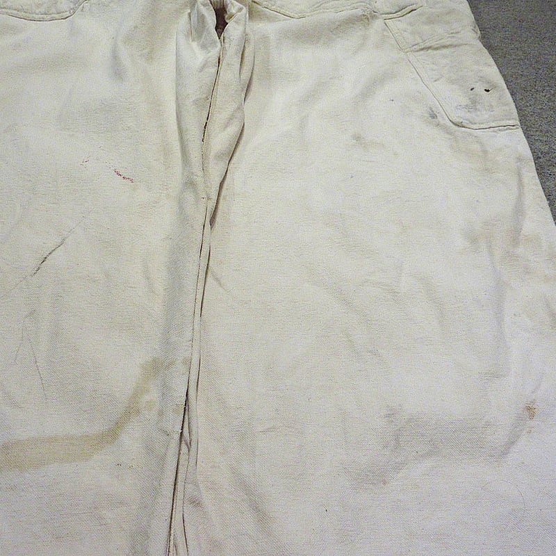 ビンテージ40's○CAN'T BUST'EMエプロン付きダブルニー生成り