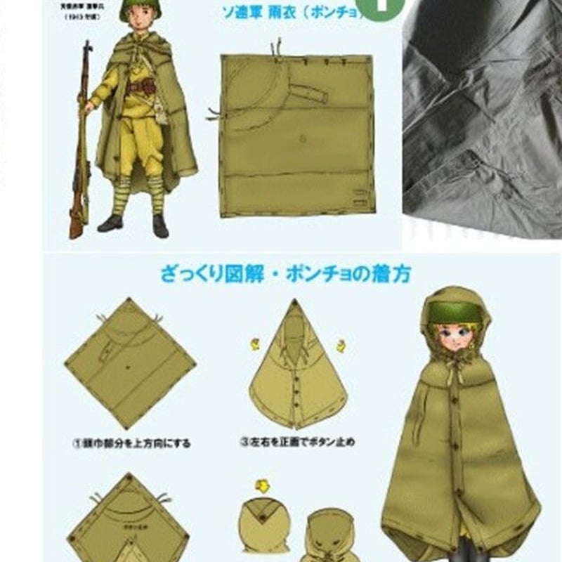 ソ連軍 雨衣 ポンチョ パラトカ WW2代用 簡易テント 実物 スナイパー
