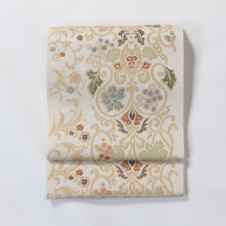 西陣織 本袋帯 葡萄唐草文 お仕立代込み | 四十瀬屋｜小河原呉服店