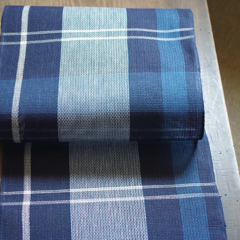 八寸名古屋帯 紺の格子 | 野の草