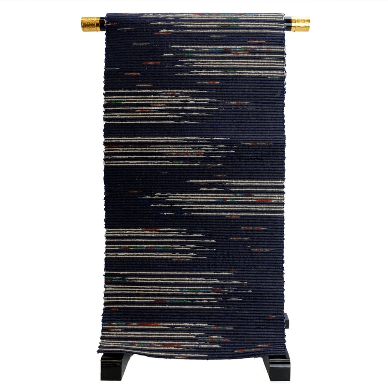 正絹 お仕立て上がり手織り裂き織八寸名古屋帯【圓蔵オリジナル】 509