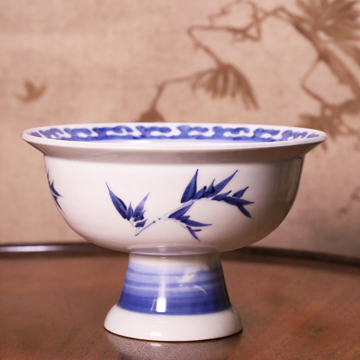 古伊万里 染付竹虎文高脚鉢 | LYAN ARTS' Collection online shop