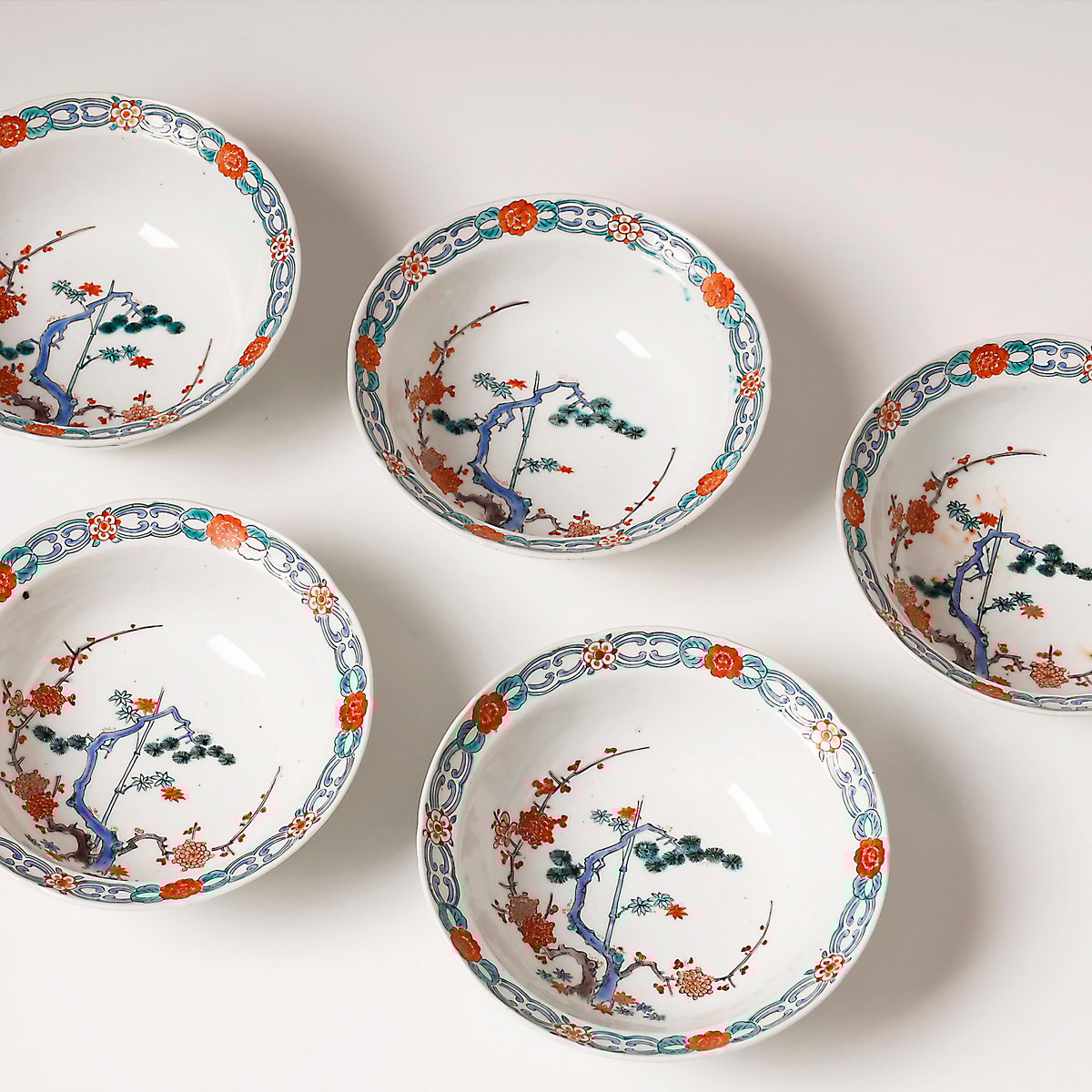 柿右衛門色絵松竹梅文小鉢 五客揃 | LYAN ARTS' Collection onlin