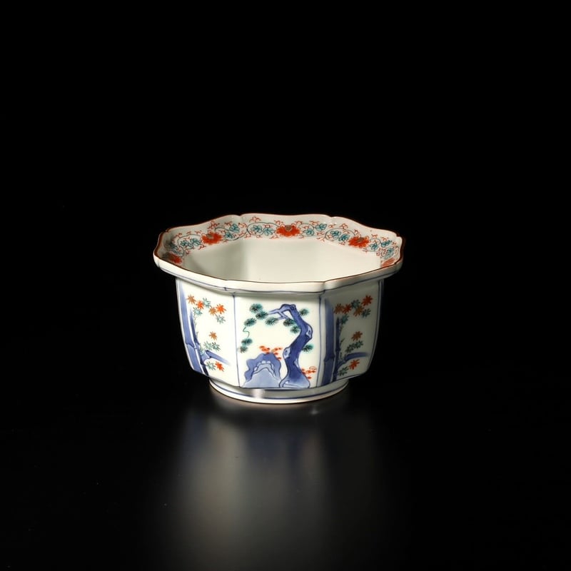 柿右衛門 色絵松竹梅文八角小鉢 五客揃 | LYAN ARTS' Collection on