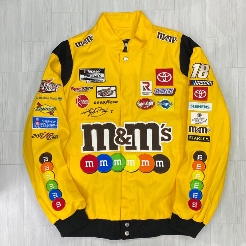 限定 NASCAR ナスカー JHデザイン M&M's レーシングジャケット 刺繍