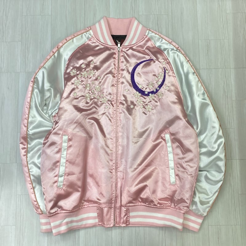 中綿入り Yokosuka刺繍入り スカジャン PUFF SUKAJAN 風神雷神 RAIJI