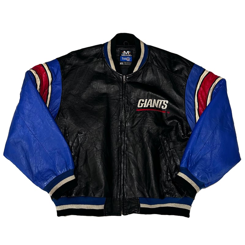 90s Mirage NFL New York Giants Leather Jackets（