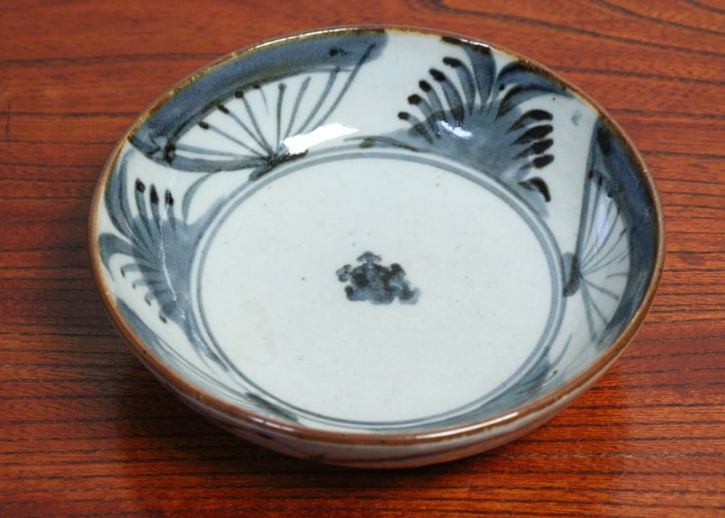 江戸中期染付三方に扇面図くらわんかなます皿 5客組 | 吉祥寺PukuPuku