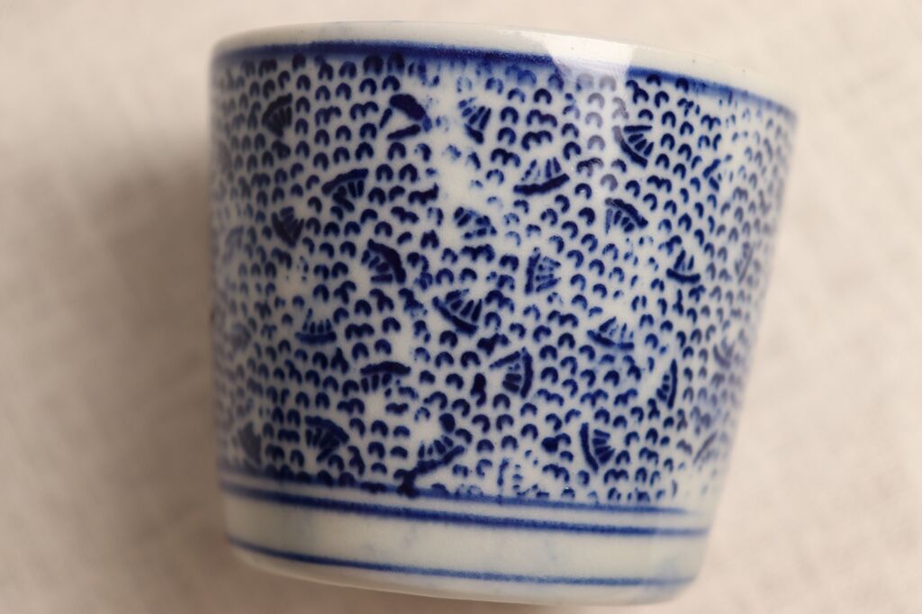 明治前期紙刷微塵唐草文そば猪口 | 吉祥寺PukuPuku