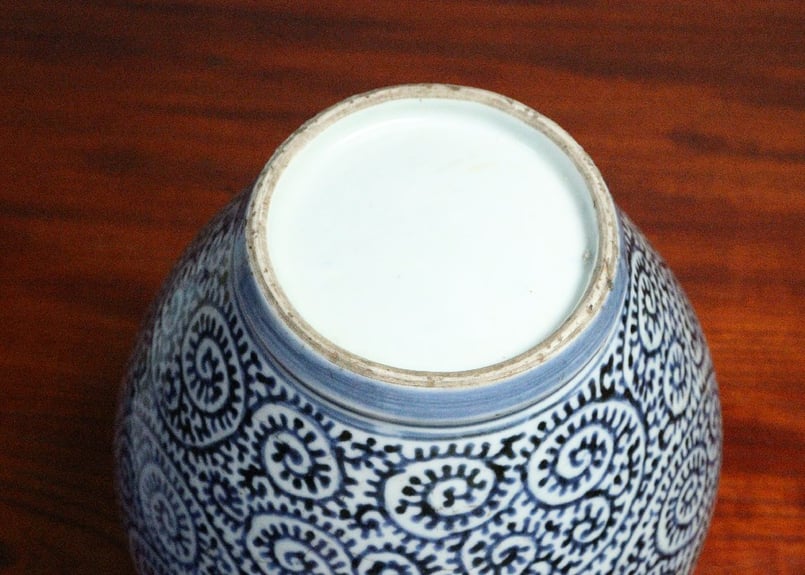 江戸中期染付蛸唐草文沈香壺 | 吉祥寺PukuPuku