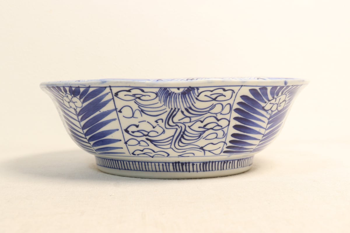 明治前期染付蝶図8寸鉢 | 吉祥寺PukuPuku