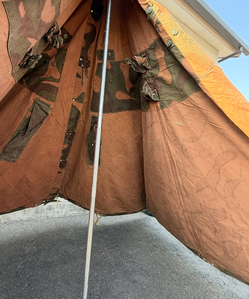 軍幕❗️ハンガリー軍用テント ハリケーン迷彩 2枚セット