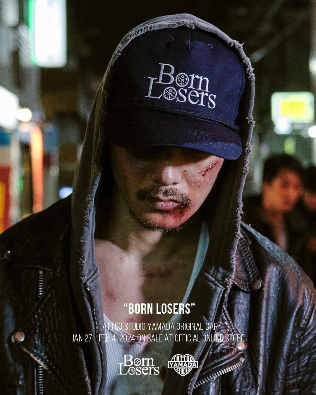 Born Losers CAP【BLACK TAG】 // NAVY | tattoostud