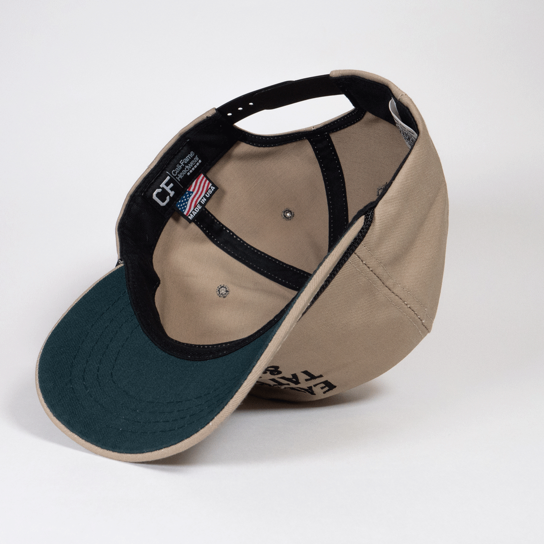 SNAPBACK CAP 【EAT, SHIT, TATTOO & DIE】// BEIGE
