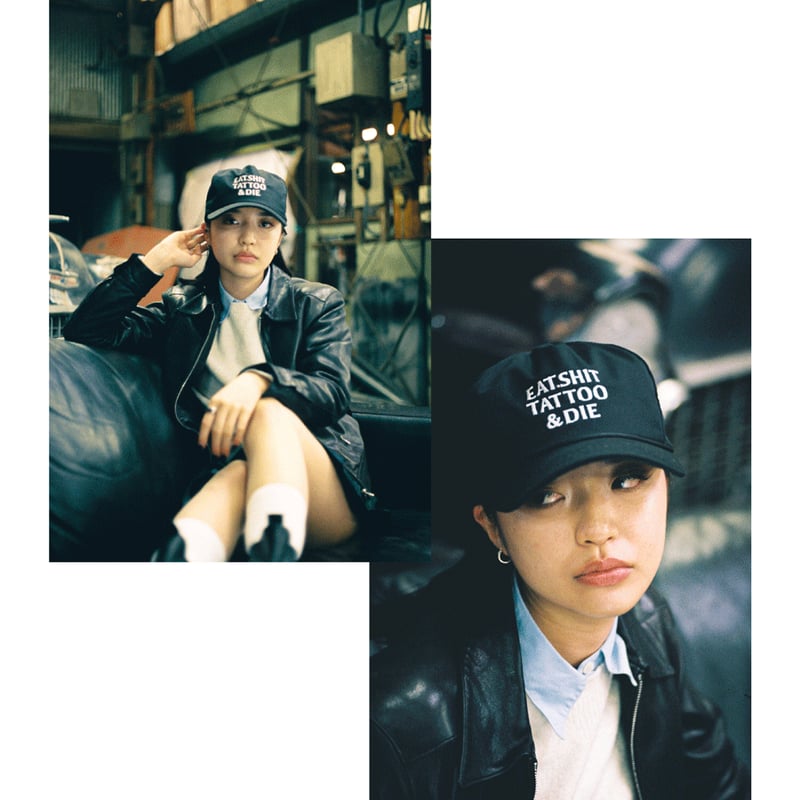 SNAPBACK CAP 【EAT, SHIT, TATTOO & DIE】// BLACK