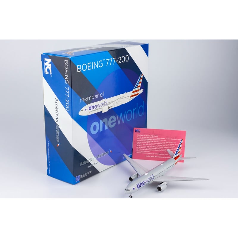 お取り寄せ商品】1/400 777-200ER アメリカン航空「 ワンワールド塗装」