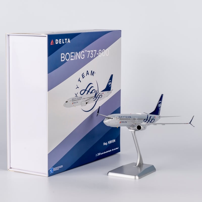 お取り寄せ商品】1/200 737-800/w デルタ航空「スカイチーム特別塗装機