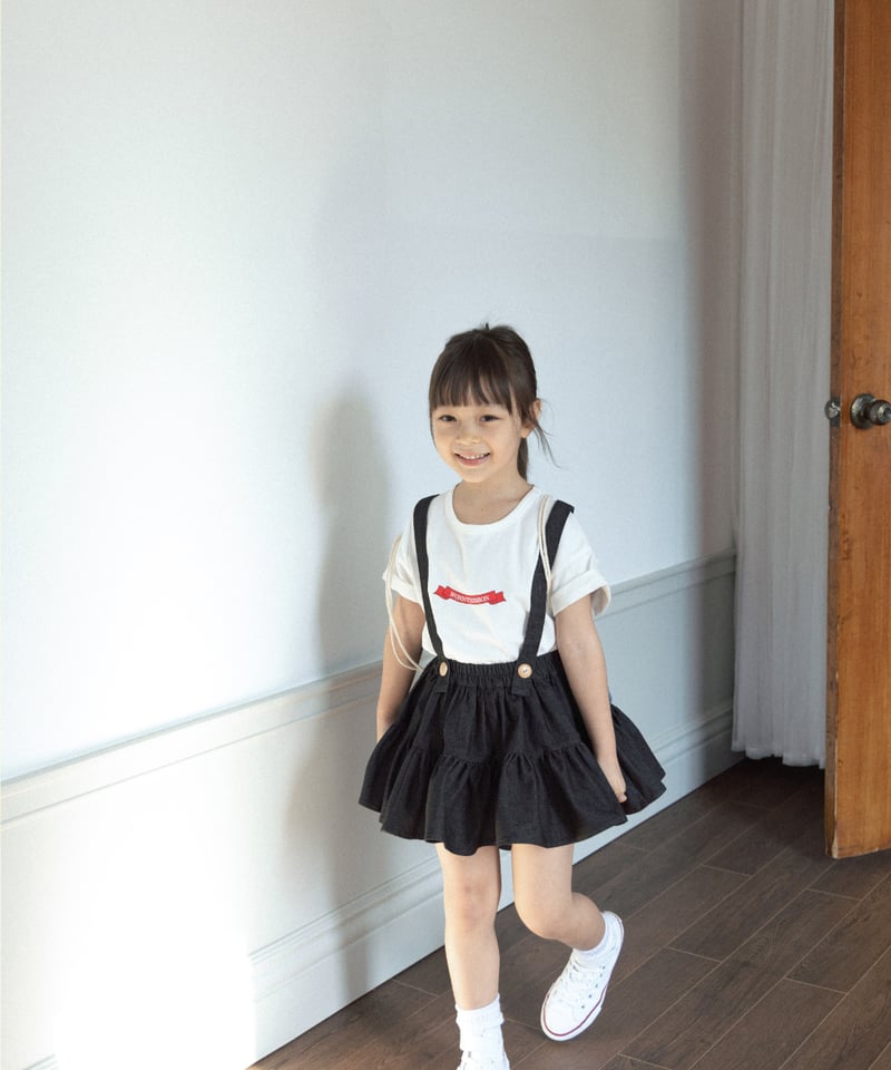 Wonny Ribbon / Black Denim Skirt | lisoro