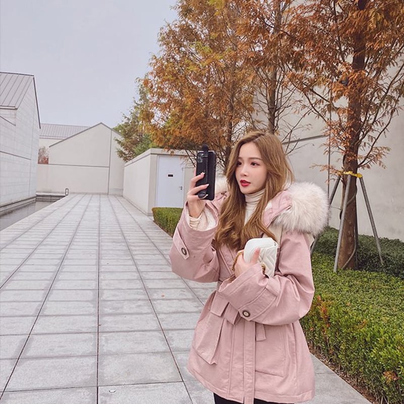 ビッグファー モッズコート コットンジャケット フード付き ジャケット