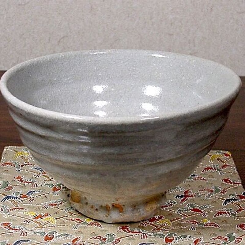 松阪萬古松古焼 佐久間 勝山 作 井戸写 茶碗 無傷 箱合 保証