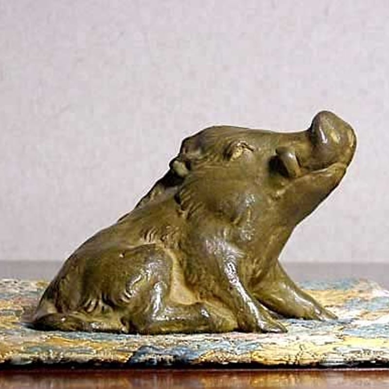 彫刻 ブロンズ 沼田一雅 作 亥 無傷 箱誂 保証。 | STORESショップARIKA