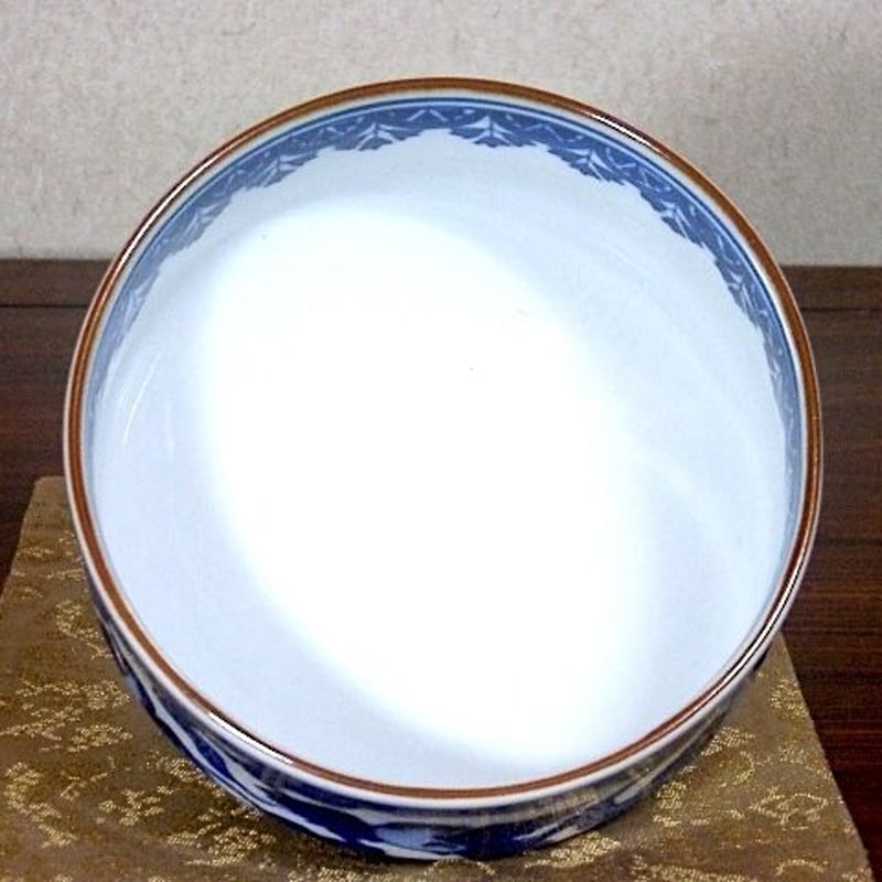 京焼・清水焼 大丸北峰（二代）作 倣祥瑞 兎鳥画 茶碗 無傷 共箱 保証