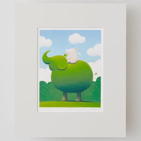 渡辺宏ジグレー「いつもいっしょ」151/300 直筆サイン入り 渡辺宏