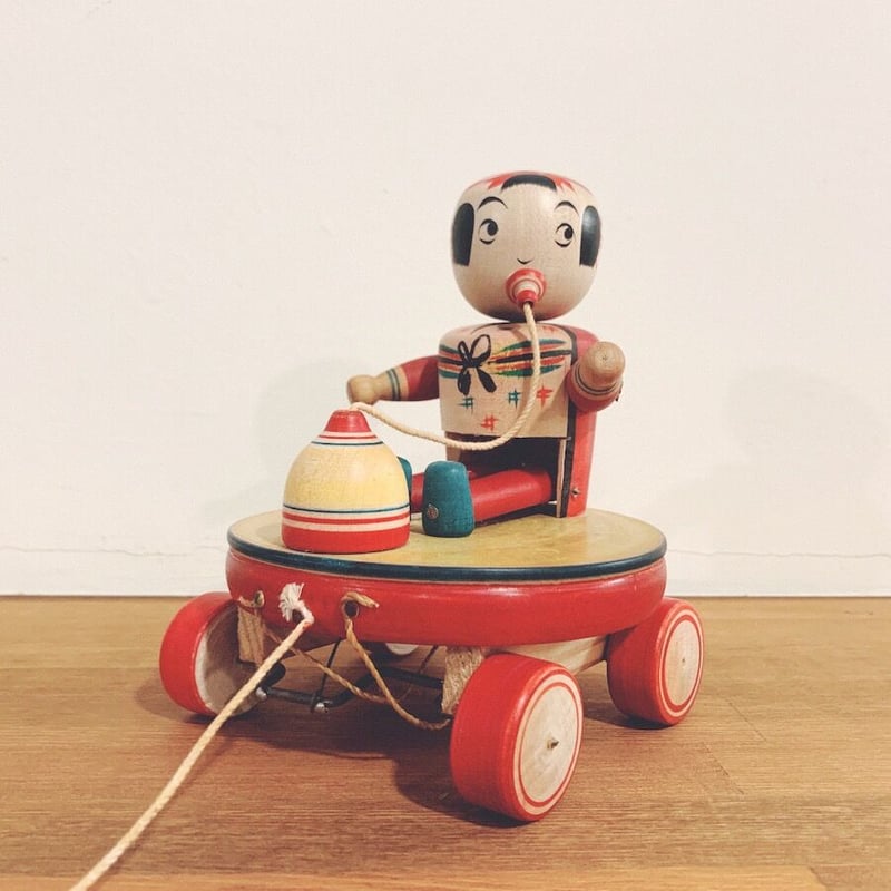 阿部進矢の木地玩具『だだっ子』 | 象々の郷土玩具