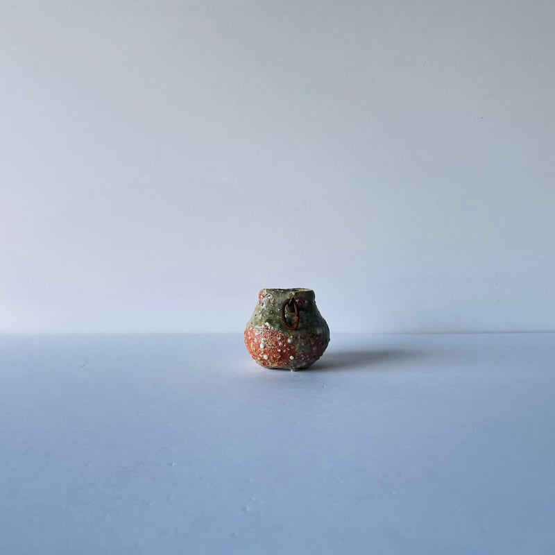 T-51 辻村史朗 伊賀蹲掛花入 共箱有 Shiro Tsujimura Iga Uzukum