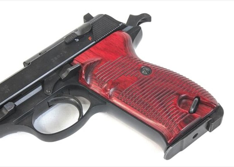 WEB限定】ウッドグリップ｜マルゼン製 ワルサーP38｜レッド [WST-326