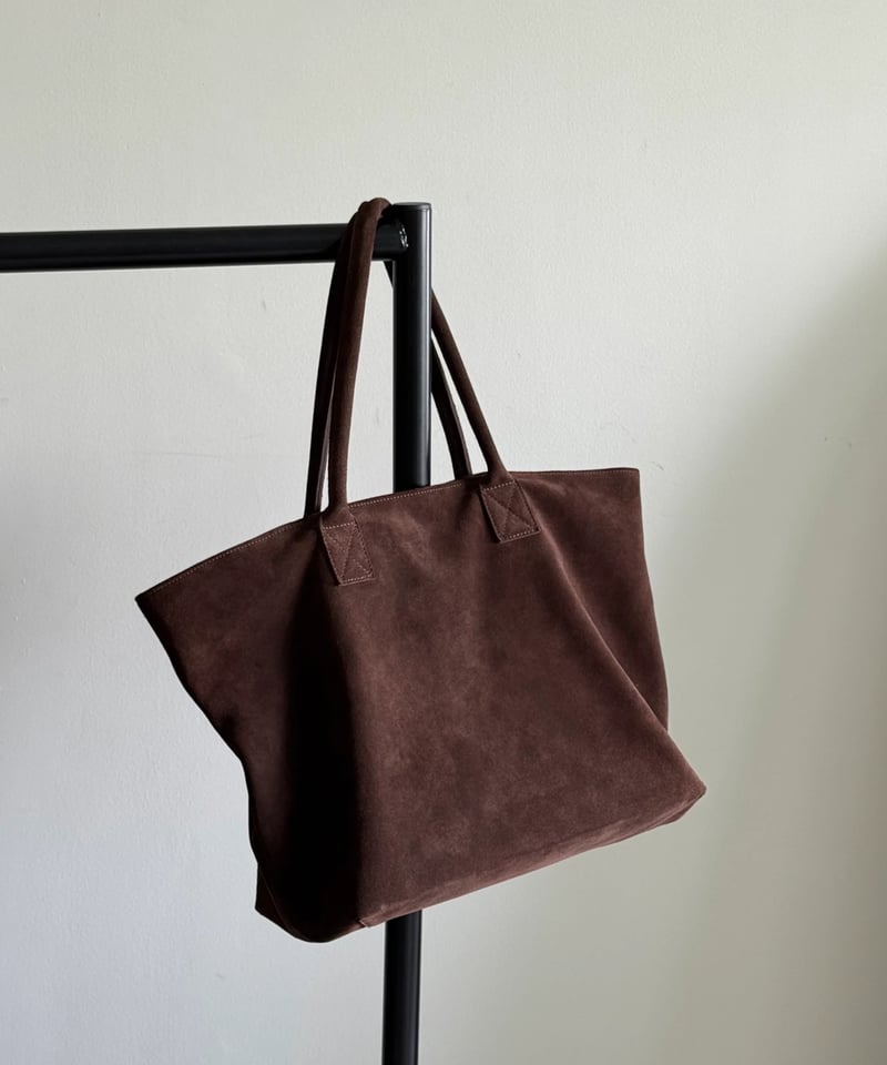 SUEDE LEATHER BIG TOTE | JISTORY