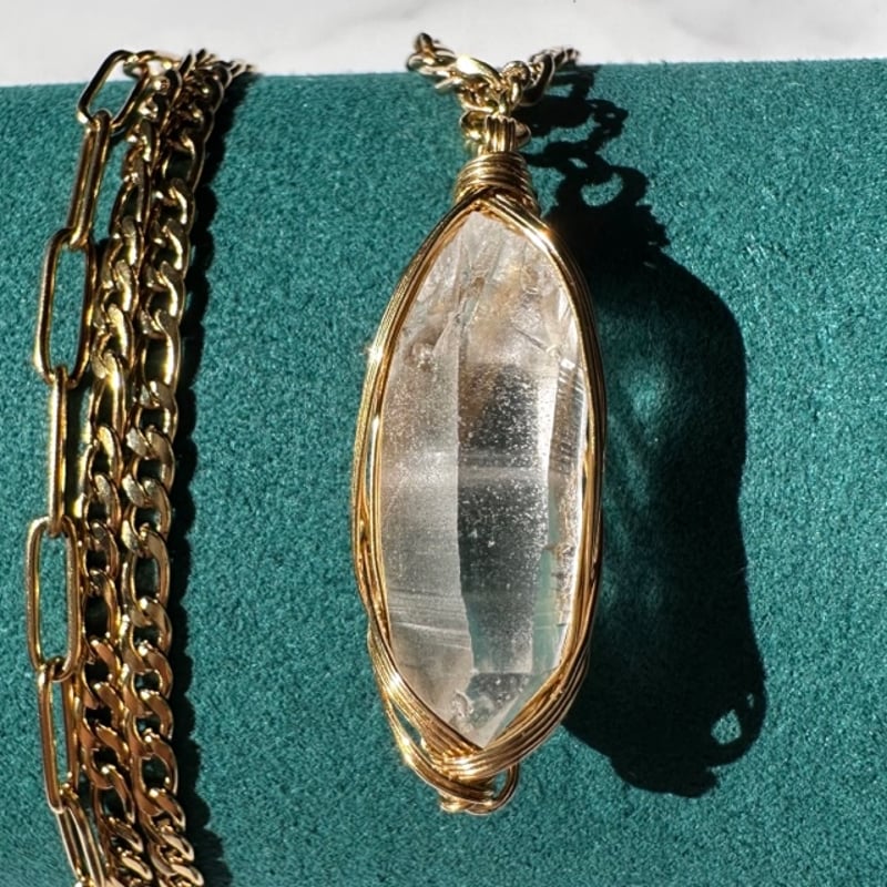 レムリアンシード水晶原石 ネックレス | F, Stone & E.O