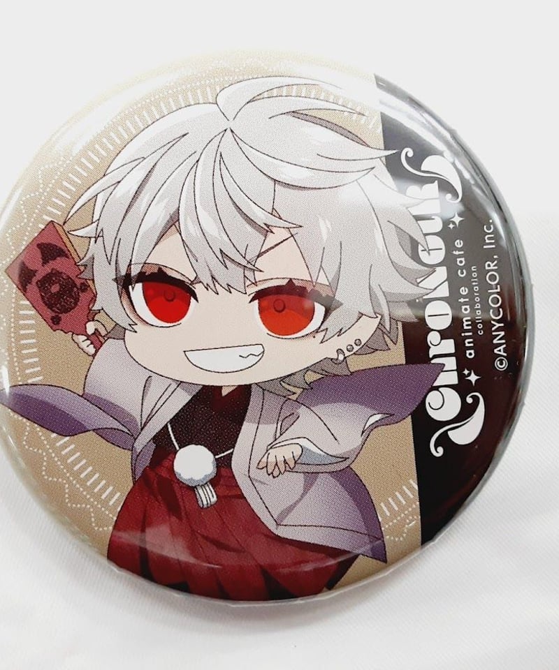 キズ有】にじさんじ 葛葉 ChroNoiR アニメイトカフェ出張版 缶バッジ