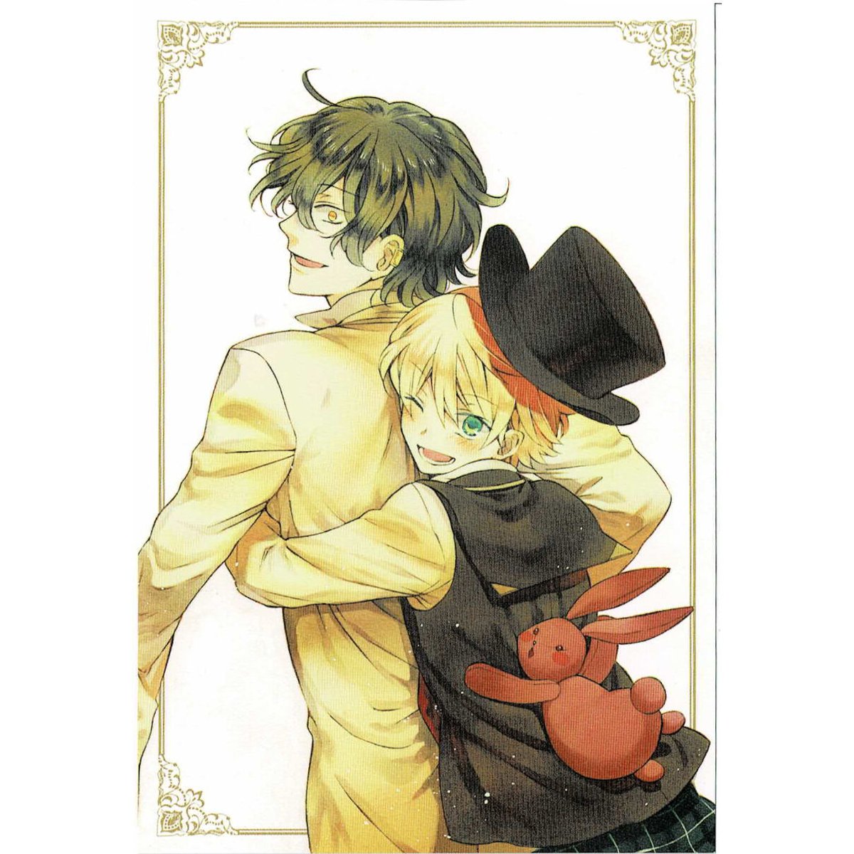 望月淳 『PandoraHearts』 抱きつきシリーズ ポストカード ギルバート