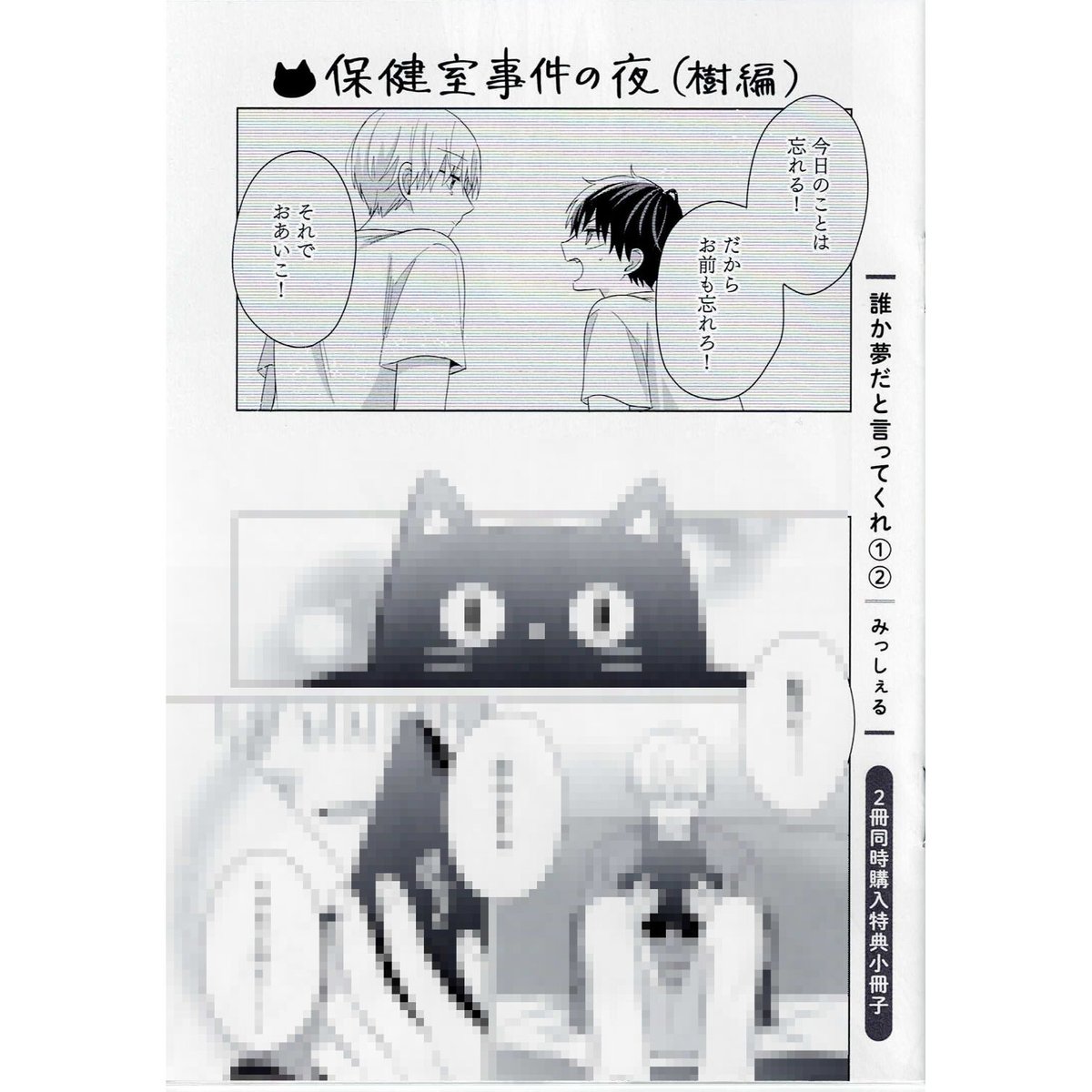 みっしぇる 『誰か夢だと言ってくれ』1.2巻 コミコミ 小冊子【BLグッズ