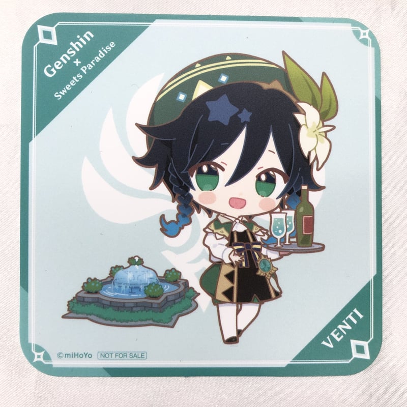 原神 ウェンティ スイパラ 注文特典 ちびキャラ コースター | K-BOOKS