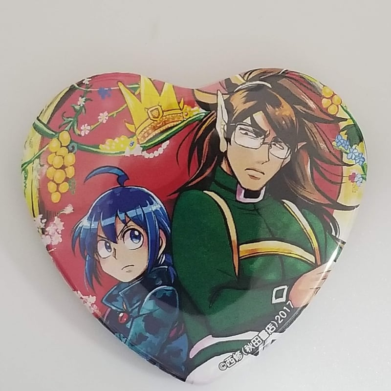 魔入りました！入間くん 鈴木 入間&オロバス・ココ ハート缶バッジ | K