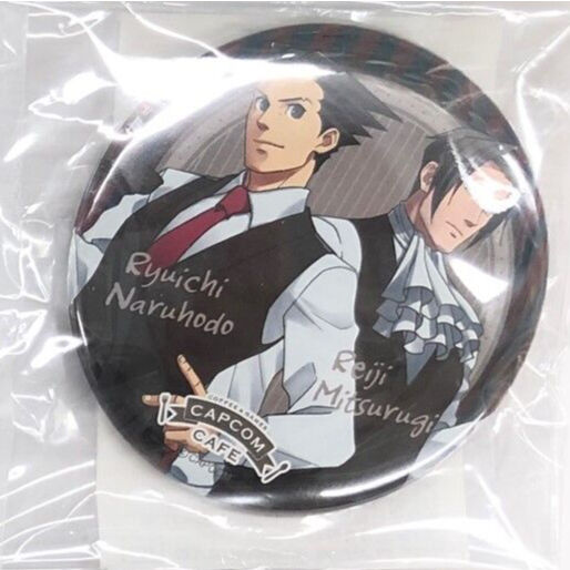 逆転裁判 カプコンカフェ限定！！ 成歩堂 御剣 龍ノ介 ホームズ 缶