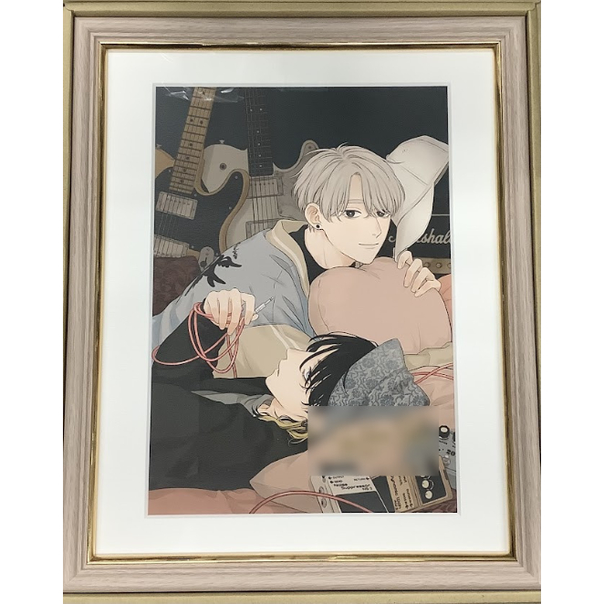 しっけ 『ピンクハートジャム』 直筆サイン入り 額装高精細 デジタル